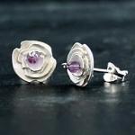Amethyst & silver earrings by Amanda Coleman